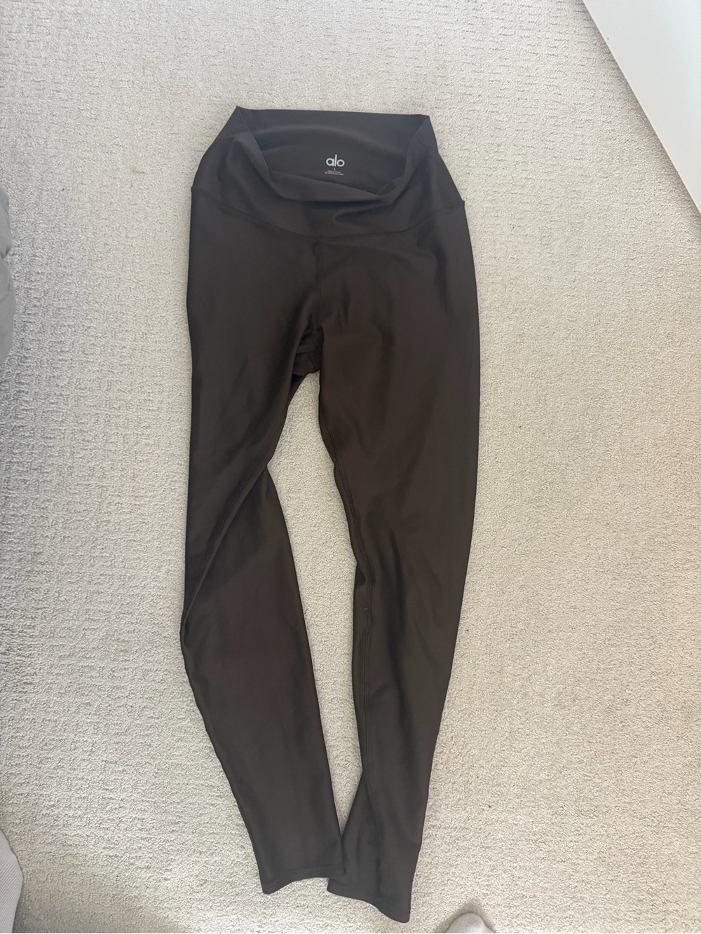 ALO Espresso Yoga Black High-Waist Leggings